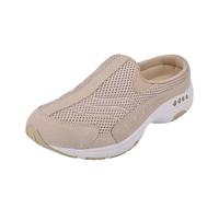 Easy Spirit Women's Traveltime Mule, Light Natural/White Suede, 5 M US