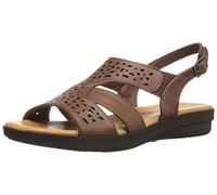 Easy Street Women's Bolt Flat Sandal, Tan, 8.5 M US