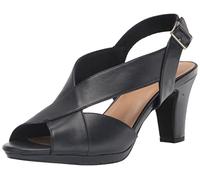 Easy Street Women's Christy Heeled Sandal, Navy, 11 X-Wide