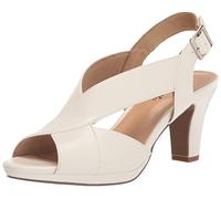 Easy Street Women's Christy Heeled Sandal, White, 10