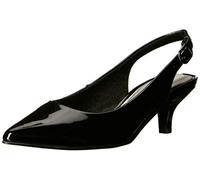 Easy Street Women's Faye Pump, Black Patent, 9.5 Wide