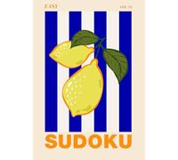 Easy Sudoku: Pretty Travel Size Sudoku Puzzle Book A5 Size - Mediterranean Summer Set
