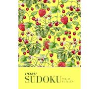 Easy Sudoku: Pretty Travel Size Vintage Strawberry Sudoku Puzzle Large Print