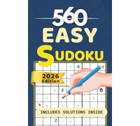 Easy Sudoku Puzzle Book for Adults: 560 Large Print Puzzles with Solutions for Relaxation and Brain Training