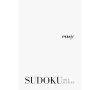Easy Sudoku - The White Series: Pretty Minimal Travel Size Sudoku A5