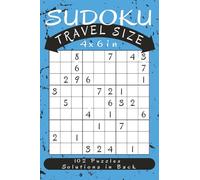 Easy Sudoku - Travel Size - 4x6, 102 Puzzles, Solutions in Back: Pocket Size Sudoku Puzzle Book for Relaxation, Adults, Teens