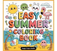 Easy Summer Fun: Cute Beach and Ocean Coloring Book for Kids Ages 3-7 (Vol. 1)