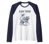 Easy Tiger - Cowgirl Che cavalca con Sicurezza con Una Corda Maglia con Maniche Raglan