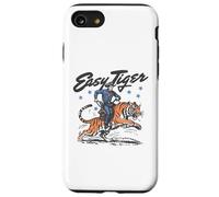 Easy Tiger Funny Cowboy Equitazione Tigre Retro Western Custodia per iPhone SE (2020) / 7/8