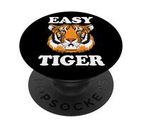 Easy Tiger Gatto grande divertente Tiger Lover Easy Tiger PopSockets PopGrip Adesivo