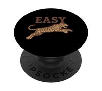 Easy Tiger Gatto grande divertente Tiger Lover Easy Tiger PopSockets PopGrip Adesivo