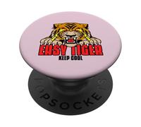 Easy Tiger (Grafica Tiger) (Dichiarazione Relax) PopSockets PopGrip Adesivo