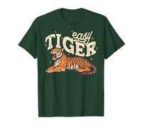 Easy Tiger, maglietta vintage invecchiata con tigre, tigre retrò Maglietta