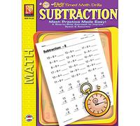 Easy Timed Math Drills: Subtraction | Reproducible Activity Book