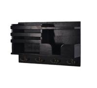 Easy to aOrganize: This wall shelf with hooks is easy to use, comes with