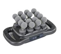 Easy to Use Pistola for fascia multi-testa, massaggiatore for rilassamento muscolare a vibrazione profonda a 16 testine(Sixteen massage heads Black)