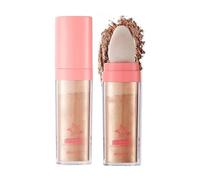 Easy to Use Tools Fairy Highlight Makeup,Body Brightens the Natural Three-Dimensional Face Blusher Fairy Highlight Patting Powder. (03# Golden Brown)