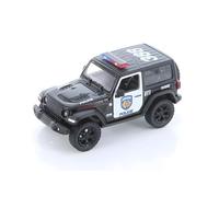 Easy Toys Modellino Auto Compatibile con Jeep Wrangler Polizia - Auto Giocattolo in Scala con Porte Apribili - Modellismo Automobile