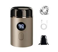 Easy Trim Pro 2.0, Ipx7 Easy Trim Razor for Wet and Dry, Men Portable Mini Electric Shaver with Led Display for Face (2PC)