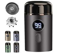 Easy Trim Pro 2.0, Rasoio Elettrico da Uomo, Mini Rasoio Elettrico Portatile con Indicatore LED, Ricaricabile tramite USB, Wireless, Impermeabile, per Uomo (Grigio)
