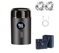 Easy Trim Pro, Easy Trim Rasoio, Mini Rasoio Elettrico per Intimo Uomo, IPX7 Impermeabile Rasoio Elettrico Corpo Uomo, Regolabarba Wet & Dry USB Ricaricabile, Con Display LED (Grigio)