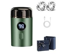 Easy Trim Pro, Easy Trim Rasoio, Mini Rasoio Elettrico per Intimo Uomo, IPX7 Impermeabile Rasoio Elettrico Corpo Uomo, Regolabarba Wet & Dry USB Ricaricabile, Con Display LED (Verde)