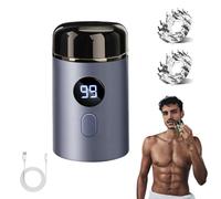 Easy Trim Pro, Easy Trim Rasoio, Mini Rasoio Elettrico per Intimo Uomo, Waterproof Electric Razor Shavers for Intimate Are, Beard Trimmer Uso Asciutto E Bagnato, Con Display LED (Blu)