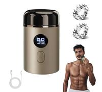 Easy Trim Pro, Easy Trim Rasoio, Mini Rasoio Elettrico per Intimo Uomo, Waterproof Electric Razor Shavers for Intimate Are, Beard Trimmer Uso Asciutto E Bagnato, Con Display LED (Oro)