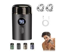 Easy Trim Pro, Easy Trim Rasoio, Rasoio Elettrico Barba, Rasoio Intimo Uomo, Mini Rasoio Elettrico per Intimo Uomo, IPX7 Impermeabile Tondeuse Wet & Dry USB Ricaricabile, Con Display LED (Grigio)