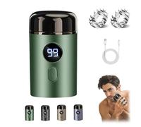 Easy Trim Pro, Easy Trim Rasoio, Rasoio Elettrico Barba, Rasoio Intimo Uomo, Mini Rasoio Elettrico per Intimo Uomo, IPX7 Impermeabile Tondeuse Wet & Dry USB Ricaricabile, Con Display LED (Verde)
