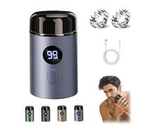 Easy Trim Pro, Easy Trim Rasoio, Rasoio Elettrico Barba, Rasoio Intimo Uomo, Mini Rasoio Elettrico per Intimo Uomo, IPX7 Impermeabile Tondeuse Wet & Dry USB Ricaricabile, Con Display LED (Blu)