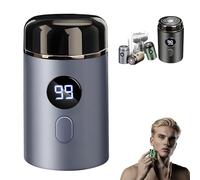 Easy Trim Pro, Rasoio Elettrico Uomo Mini & Portatile, Wet & Dry USB Ricaricabile, IPX7 Impermeabile per Viso Corpo e Parti Intime, Tecnologia Anti-Taglio, 60 Minuti Autonomia (Blu)