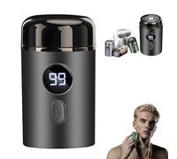 Easy Trim Pro, Rasoio Elettrico Uomo Mini & Portatile, Wet & Dry USB Ricaricabile, IPX7 Impermeabile per Viso Corpo e Parti Intime, Tecnologia Anti-Taglio, 60 Minuti Autonomia (Grigio)