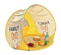 Easy Up Tents For Camping - Waterproof Cartoon Shade Instant Sun Protection, Breathable Mesh Window + Windproof Pegs System | High Density Oxford Fabric Material - For Tanning & Backyard