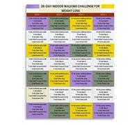 Easy Walking Exercise Schedule Poster for Home Workout