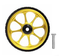 Easy Wheel, per Brompton e rimorchio per bici pieghevole, ruota con cuscinetto allargato da 82 mm con mozzo in lega di alluminio e pneumatici in gomma, pneumatico pieghevole per bici (oro)
