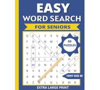 Easy Word Search for Seniors: 80 Extra Large Print Puzzles - Themed Word Finds with Big Letters