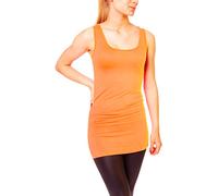 Easy Young Fashion, canottiera lunga da donna, modello Basic, taglia unica Orange Taglia unica