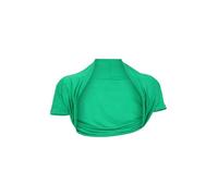 Easy Young Fashion Giacca bolero da donna a maniche corte, elastica e attillata, giacca a spalla basic - morbida open Front Jacket 3009, verde, 32-38
