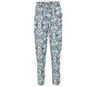 Easy Young Fashion Pantaloni estivi da donna - Pantaloni floreali per il tempo libero con elastico in vita - Pantaloni lunghi Boho - Pantaloni da spiaggia in cotone 777, turchese-blu-g, 40-44
