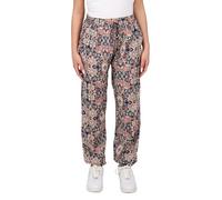 Easy Young Fashion Pantaloni estivi da donna - Pantaloni floreali per il tempo libero con elastico in vita - Pantaloni lunghi Boho - Pantaloni da spiaggia in cotone 777, Blu corallo, 40-44