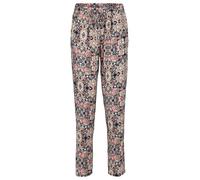 Easy Young Fashion Pantaloni estivi da donna - Pantaloni floreali per il tempo libero con elastico in vita - Pantaloni lunghi Boho - Pantaloni da spiaggia in cotone 777, Corallo-blu-g, 40-44