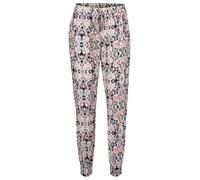 Easy Young Fashion Pantaloni estivi da donna - Pantaloni floreali per il tempo libero con elastico in vita - Pantaloni lunghi Boho - Pantaloni da spiaggia in cotone 777, Nero , 40-44