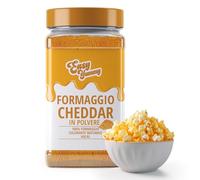 EASY YUMMY - Polvere di Formaggio Cheddar per Popcorn & Snack - Gusto Cinema Irresistibile - Condimento al Formaggio da Cospargere - 100% Cheddar Reale - Prodotto in Europa - Barattolo da 300 g