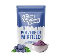 Easy Yummy Polvere di Mirtillo, 100% Polvere di Mirtilli Selvatici, Senza Zuccheri Aggiunti (100g)