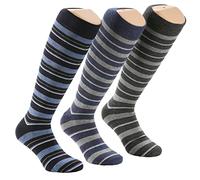 Easy8 Righe 40-45, Calze da Uomo Lunghe in Caldo Cotone, 6 PAIA, Calzini Uomo Lunghi, Colorati, Fantasia, Calzini Eleganti, Caldi, Invernali, Alti, Calzettoni