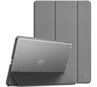 EasyAcc Custodia Cover Compatibile con ipad 9 generazione /8ª e 7 generazione da 10.2 pollici, modello 2021 2020 2019 - Custodia ultra sottile con retro trasparente (Grigio Scuro)