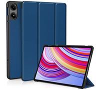 EasyAcc Custodia Cover Compatibile con Xiaomi Redmi Pad Pro 12.1 Pollici 2024 / Xiaomi Poco Pad-Ultra Sottile con Cover Leggero Supporto in Pelle PU Case, Blu Marino