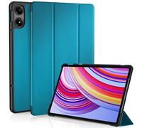 EasyAcc Custodia Cover Compatibile con Xiaomi Redmi Pad Pro 12.1 Pollici 2024 / Xiaomi Poco Pad-Ultra Sottile con Cover Leggero Supporto in Pelle PU Case, Blu Pavone