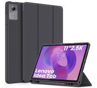 EasyAcc - Custodia per Lenovo Idea Tab, tablet da 11 pollici 2025 con supporto per penna TB-336ZU TB-336FU, ultra sottile con funzione di supporto, custodia in PU in pelle slim (Grigio scuro)